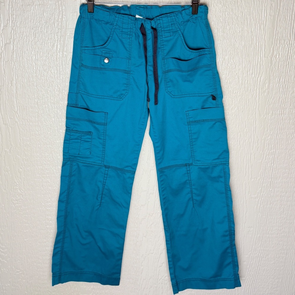 Dickies Gen Flex Teal Blue Cargo Scrub Pants Petite XXS great color!